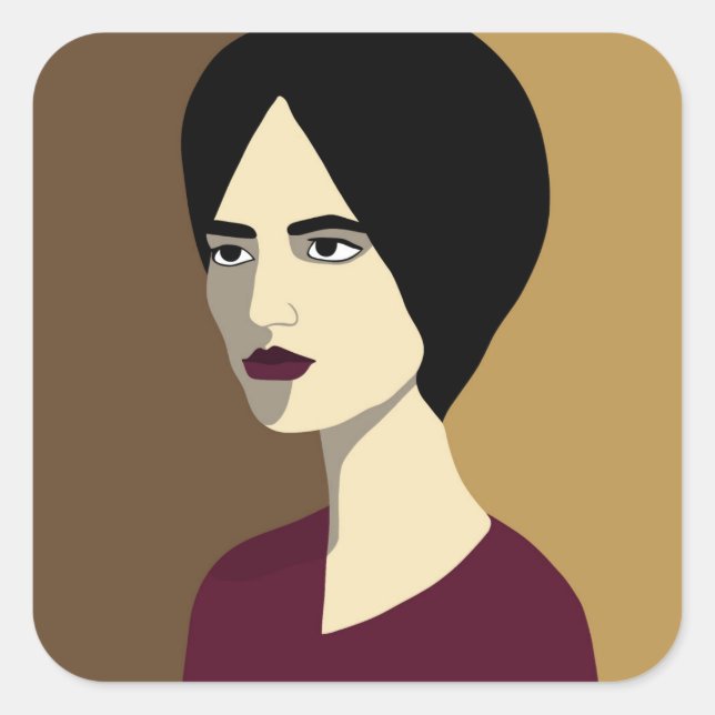 Adesivo Quadrado Mulher (Frente)