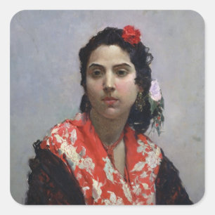 Adesivo Quadrado Mulher aciganada