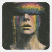 Mulher com Venda de Chuva de Cores