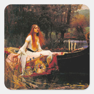 Adesivo Quadrado Mulher-d'água de Shalott