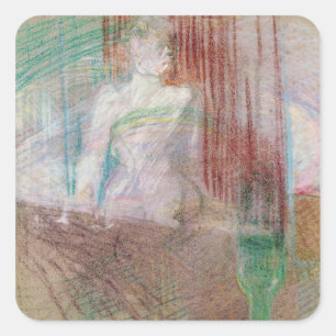 Adesivo Quadrado Mulher de Henri de Toulouse-Lautrec que está