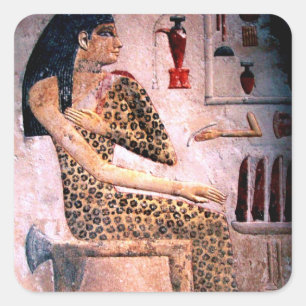 ADESIVO QUADRADO MULHER ELEGANTE, FORMA E BELEZA DE EGIPTO ANTIGO
