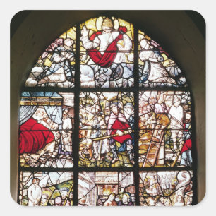 Adesivo Quadrado Mulher Escrevendo no Tribunal de Shah Abbas I