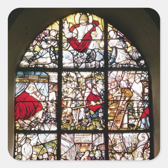 Adesivo Quadrado Mulher Escrevendo no Tribunal de Shah Abbas I (Frente)