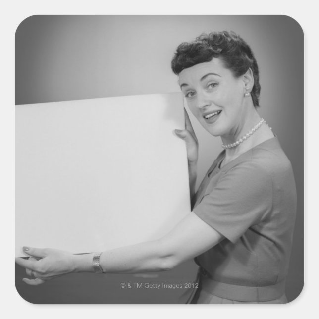 Adesivo Quadrado Mulher madura (Frente)