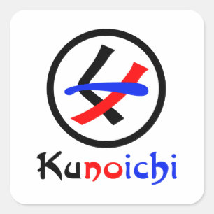 Adesivo Quadrado Mulher Ninja Kunoichi く ノ 一