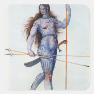 Adesivo Quadrado Mulher Pictish