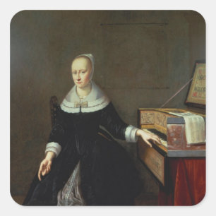 Adesivo Quadrado Mulher por uma Virginal