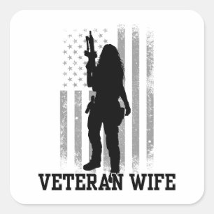 Adesivo Quadrado Mulher Veterana