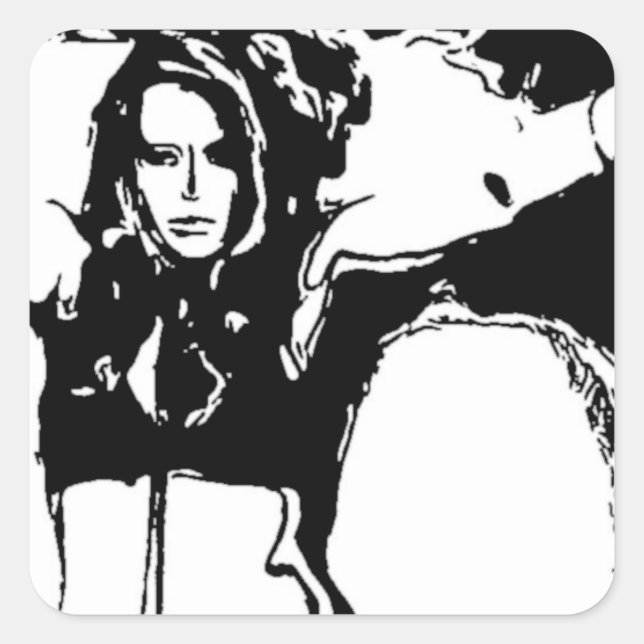 Adesivo Quadrado Mulher Witchy (Frente)