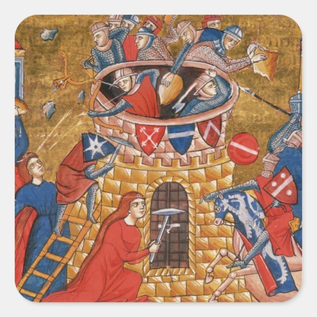 Adesivo Quadrado Mulheres citianas cercando seus inimigos (Frente)