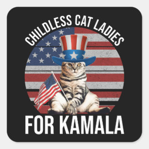 Adesivo Quadrado Mulheres De Gato Sem Fios Para Kamala