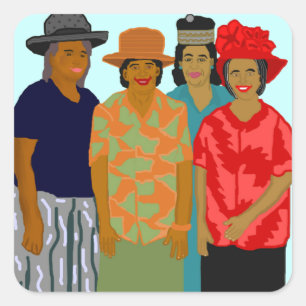 Adesivo Quadrado Mulheres dos Stickers