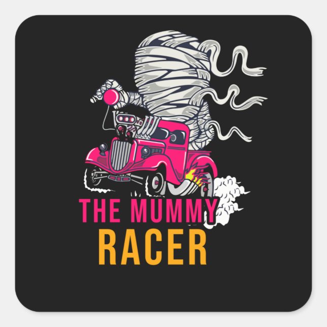Adesivo Quadrado Mummy Racer (Frente)