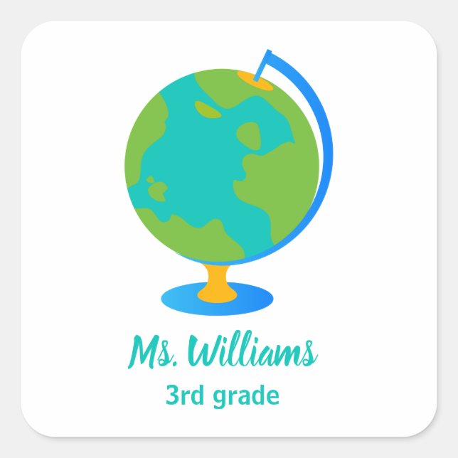 Adesivo Quadrado Mundo (Frente)