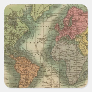 Adesivo Quadrado Mundo 4