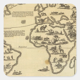 Adesivo Quadrado Mundo de animais