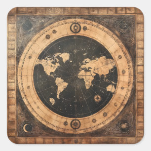 Adesivo Quadrado Mundo Rustic Vintage (4)