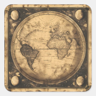 Adesivo Quadrado Mundo Rustic Vintage (6)