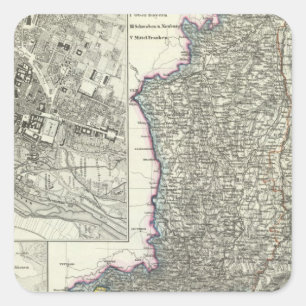 Adesivo Quadrado Munich, Augsburg, Baviera