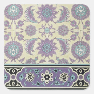 Adesivo Quadrado Mure azulejos do palácio do Ismayl-Bey, 'da AR