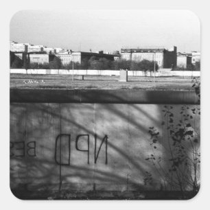 Adesivo Quadrado Muro de Berlim 1970 de Alemanha do vintage