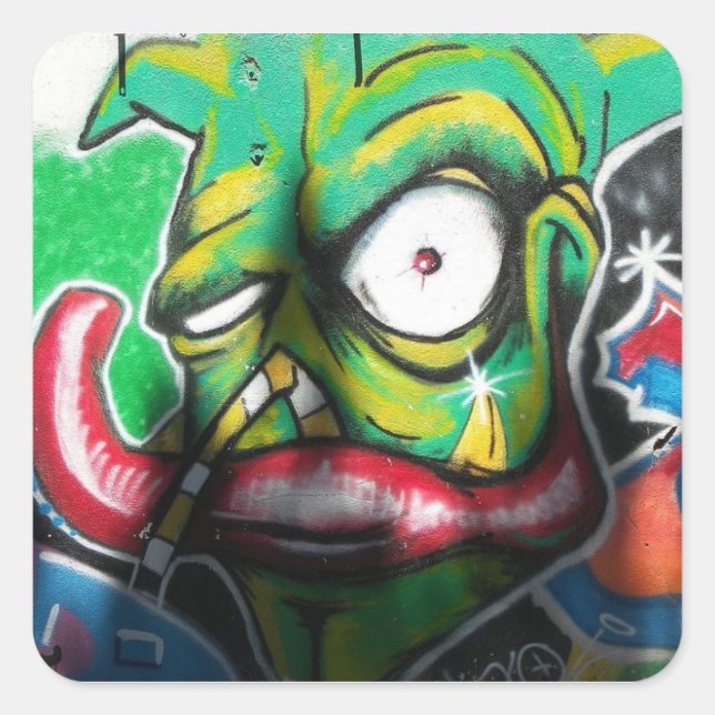 Adesivo Quadrado Muro de parede (Frente)