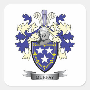 Adesivo Quadrado Murray Family Crest Casaco de Armas