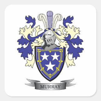 Adesivo Quadrado Murray Family Crest Casaco de Armas