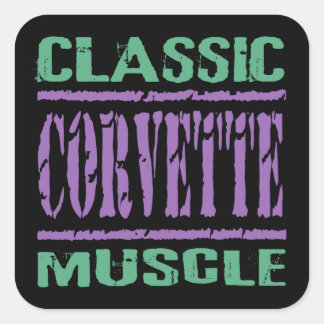 Adesivo Quadrado Músculo Corvette Clássico