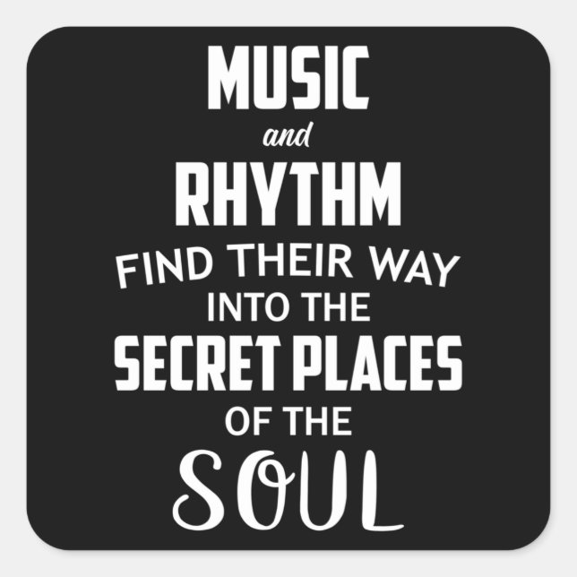 Adesivo Quadrado Music DJ Dance Hip Hop Guitar Engraçado Ideia de D (Frente)