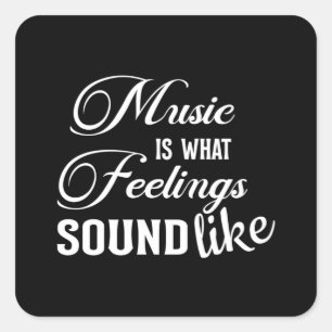 Adesivo Quadrado Music Instrument Musical Musician Sound Gift Idea