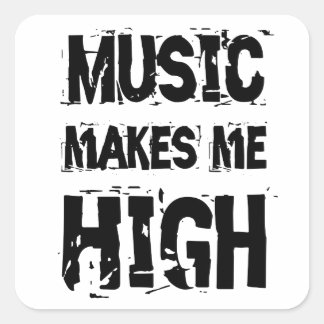 Adesivo Quadrado Music me makes alto