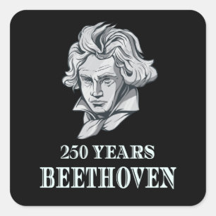 Adesivo Quadrado Música - 250 Anos De Ludwig van Beethoven