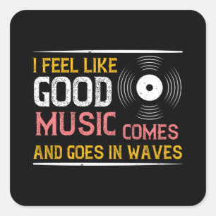 Adesivo Quadrado Música Boa Música Vem E Vai Nas Ondas