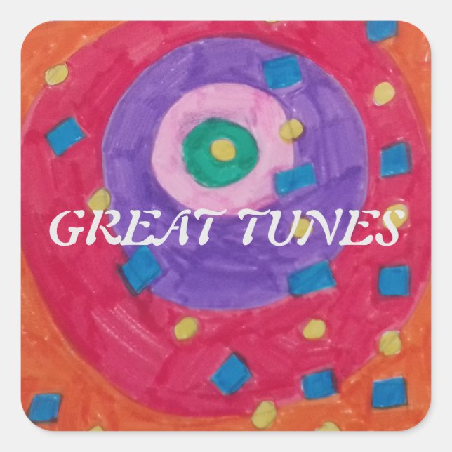 ADESIVO QUADRADO MÚSICA DE PULA REILLY. (Frente)