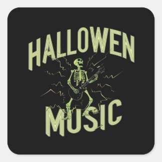 ADESIVO QUADRADO MÚSICA HALLOWEEN