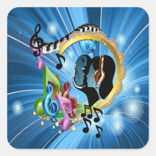 Adesivo Quadrado Música para a Alma