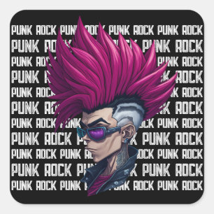 Adesivo Quadrado Música Punk Rock And Roll New Wave Banda Show Lega