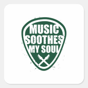 Adesivo Quadrado Música Soita Minha Alma