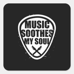 Adesivo Quadrado Música Soita Minha Alma