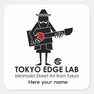 Adesivo Quadrado Músico Mexicano Urbano Moderno -Tokyo Edge Lab