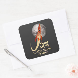 Adesivo Quadrado Musk Sticker