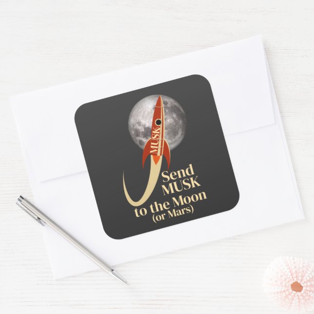 Adesivo Quadrado Musk Sticker (Envelope)