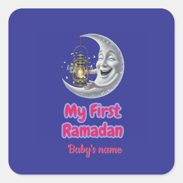 Adesivo Quadrado My first RAMADAN (Frente)