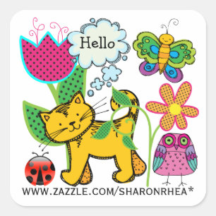 ADESIVO QUADRADO MY ZAZZLE - SRF