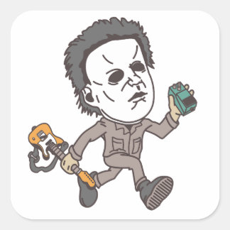 Adesivo Quadrado Myers Plays Guitar