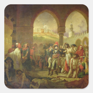 Adesivo Quadrado N Bonaparte visitando a praga ferida de