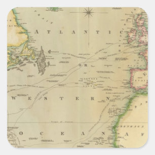 Adesivo Quadrado N Oceano Atlântico