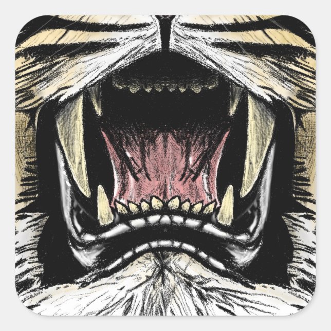 Adesivo Quadrado Na Boca do Leão (Frente)